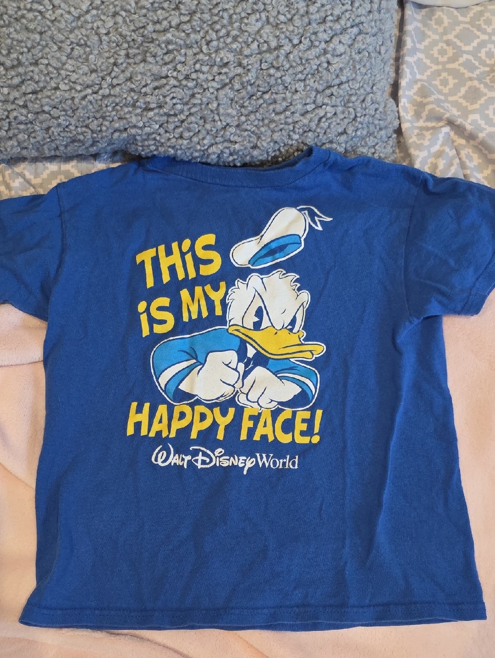 Disney Blue Kids T‑Shirt with Donald Duck Yellow Graphic